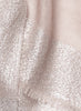 JANE CARR THE ARGENT WRAP - Pale pink pure cashmere scarf with silver metallic border - detail