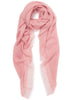 JANECARR - THE SHEER FRAY SQUARE IN FINE CASHMERE, MALLOW - TIED