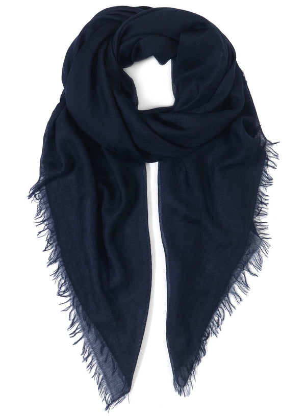 JANECARR 180319-0826 - The Sheer Fray Square - Cashmere - Col. Navy - Tied