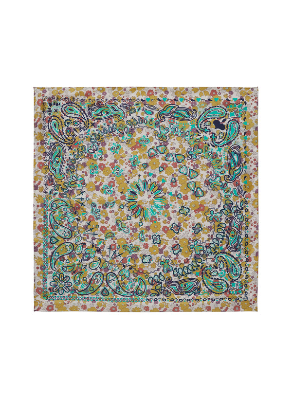 JANECARR 200134B-0215 - The Pixie Petit Foulard - Silk Twill - Col. Lichen - Flat
