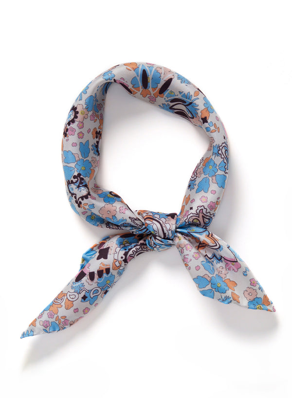 JANECARR 200134B-0218 - The Pixie Petit Foulard - Silk Twill - Col. Macaroon – Tied