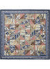 JANE CARR 220104B-0249 The Prairie Square - silk twill - Col. Storm - flat