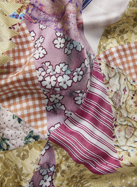 JANE CARR 220105-0223 The Prairie Necker - silk twill - Col. Grape - detail