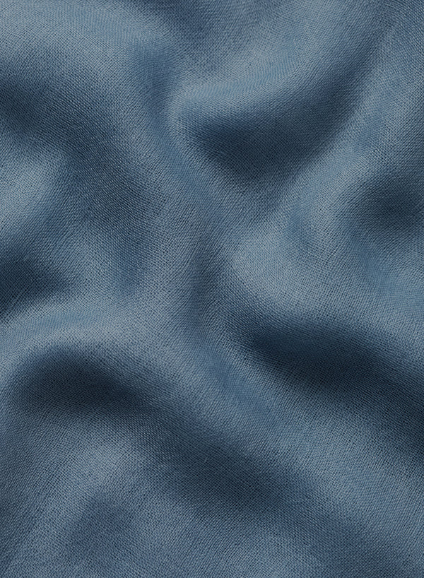 JANE CARR 220119C-0831 The Sheer Fray Square - cashmere - Col. Light Indigo - detail