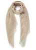 JANECARR - THE SHEER FRAY SQUARE IN FINE CASHMERE, NATURAL - TIED
