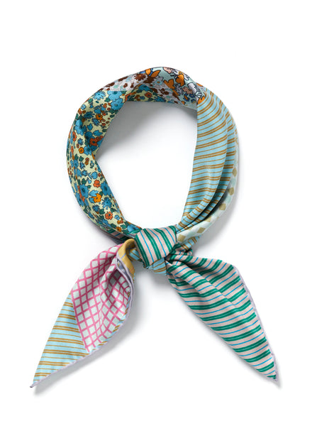 JANE CARR 220134-0227 The Dazzle Petit Foulard - silk twill - Col. Jade - tied