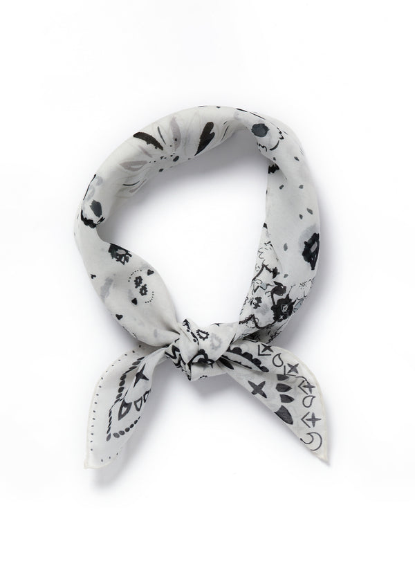 JANE CARR 220146-7009 The Ranch Neckerchief - cotton silk  - Col. Bone - tied