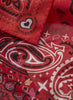 JANE CARR 220146-7041 The Ranch Neckerchief - cotton silk  - Col. Poppy - detail