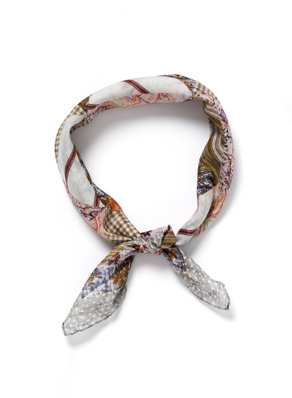 JANE CARR 220146B-7005 The Prairie Neckerchief - cotton silk - Col. Bellini - tied