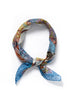 JANE CARR 220146B-7028 The Prairie Neckerchief - cotton silk - Col. Kingfisher - tied 