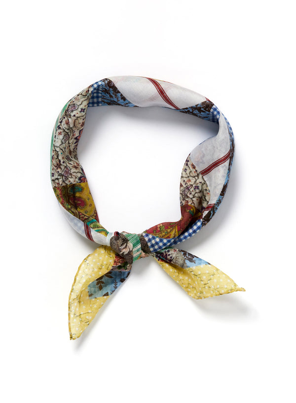 JANE CARR 220146B-7050 The Prairie Neckerchief - cotton silk - Col. Sultan - tied