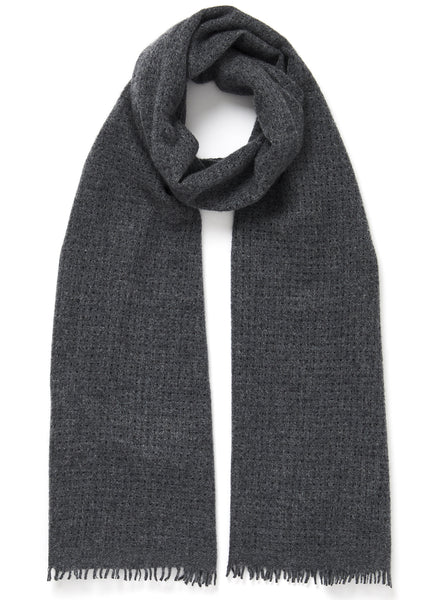 JANE CARR 220317B-0816 The Meribel Scarf - Cashmere - col. Granite - Tied