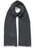 JANE CARR 220317B-0816 The Meribel Scarf - Cashmere - col. Granite - Tied