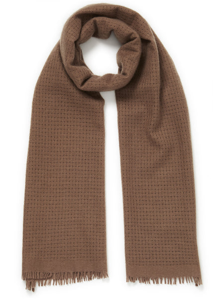 JANE CARR 220317B-0822 The Meribel Scarf - Cashmere - col. Kodiak - Tied