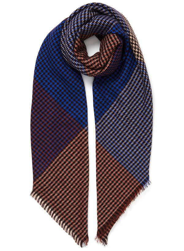 JANE CARR 220319C-0933 The Jenga Square - Lambswool - col. Rust - Tied