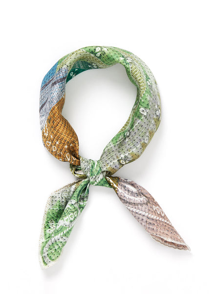 The Atlas Petit Foulard In Silk, Grass - JANECARR