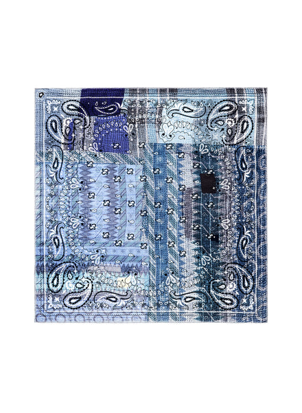 JANE CARR 220334-0238 The Atlas Petit Foulard - Silk Twill - col. Storm - Flat