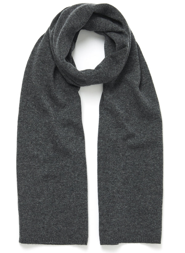 JANE CARR 220374-0816 The Chelsea Scarf - Cashmere - col. Granite - Tied