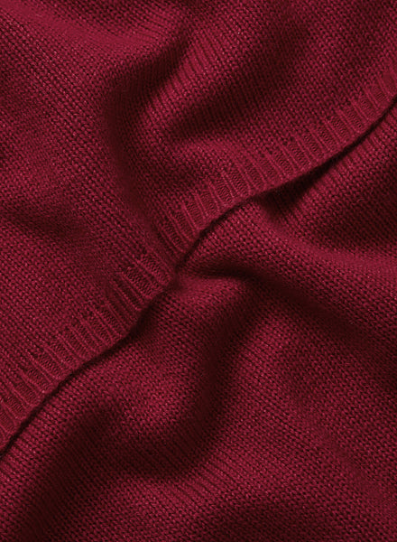 JANE CARR 220374-0831 The Chelsea Scarf - Cashmere - col. Red - Detail