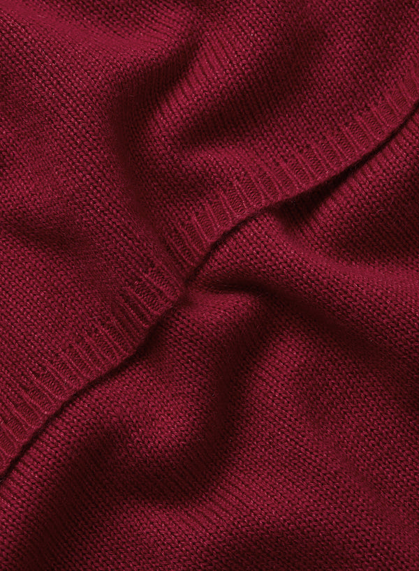 JANE CARR 220374-0831 The Chelsea Scarf - Cashmere - col. Red - Detail