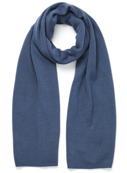JANE CARR 220374-0838 The Chelsea Scarf - Cashmere - col. Storm - Tied