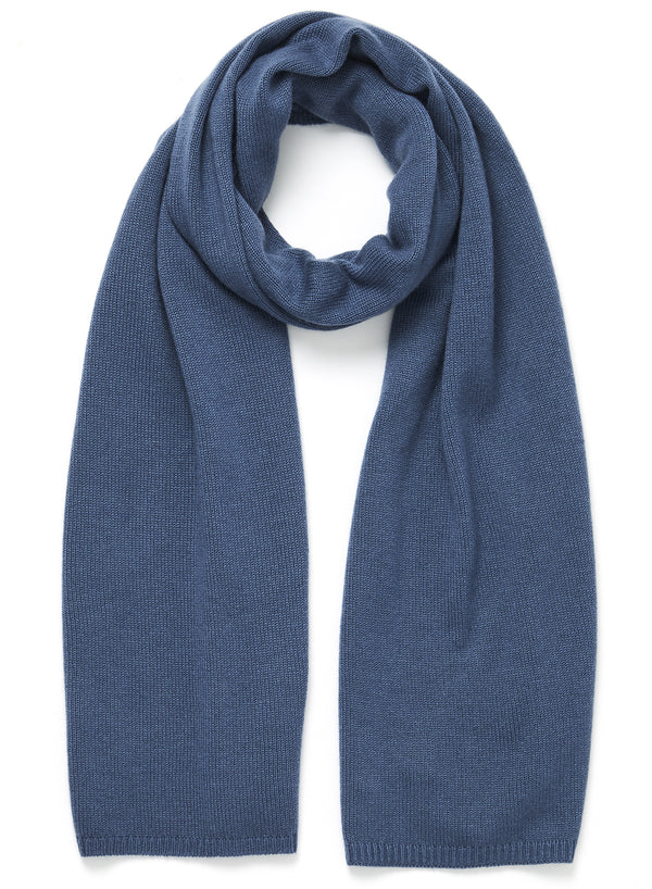 JANE CARR 220374-0838 The Chelsea Scarf - Cashmere - col. Storm - Tied