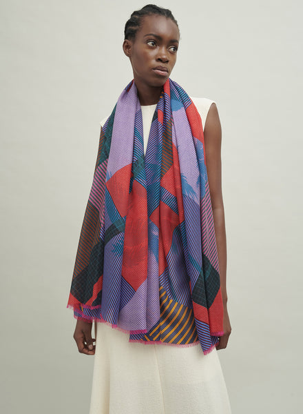 JANE CARR 230111B-1114 The Paradise Wrap - Modal - Cashmere - col. Coral - model 