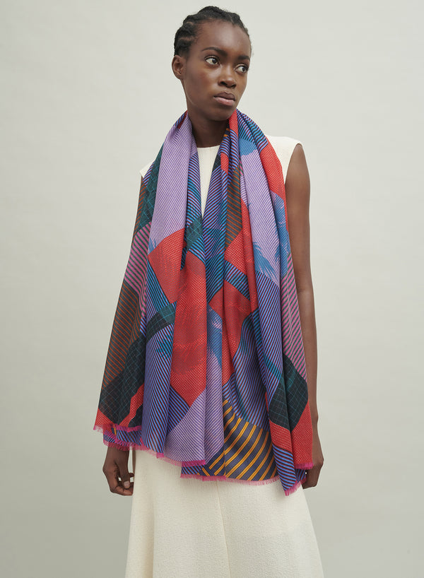 JANE CARR 230111B-1114 The Paradise Wrap - Modal - Cashmere - col. Coral - model 