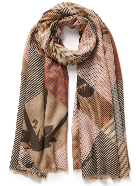 JANE CARR 230111B-1136 The Paradise Wrap - Modal - Cashmere - col. Petal Pink - Tied