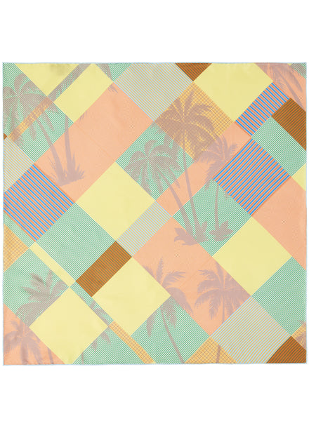 JANE CARR 230134-0243 The Paradise Petit Foulard - Silk Twill - col. Sorbet - Flat