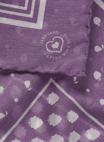 JANE CARR 230146-7030 The Frutti Neckerchief - Cotton - Silk - col. Mauve - Detail