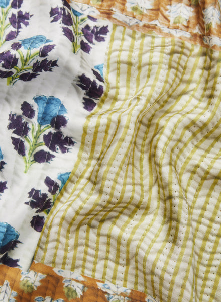 JANE CARR 230146C-0233 The Block Print Neckerchief - Silk Twill - col. Opal - Detail