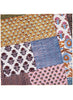 JANE CARR 230146C-0245 The Block Print Neckerchief - Silk Twill - col. Sunset - Flat