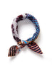 JANE CARR 230146C-0245 The Block Print Neckerchief - Silk Twill - col. Sunset - Tied