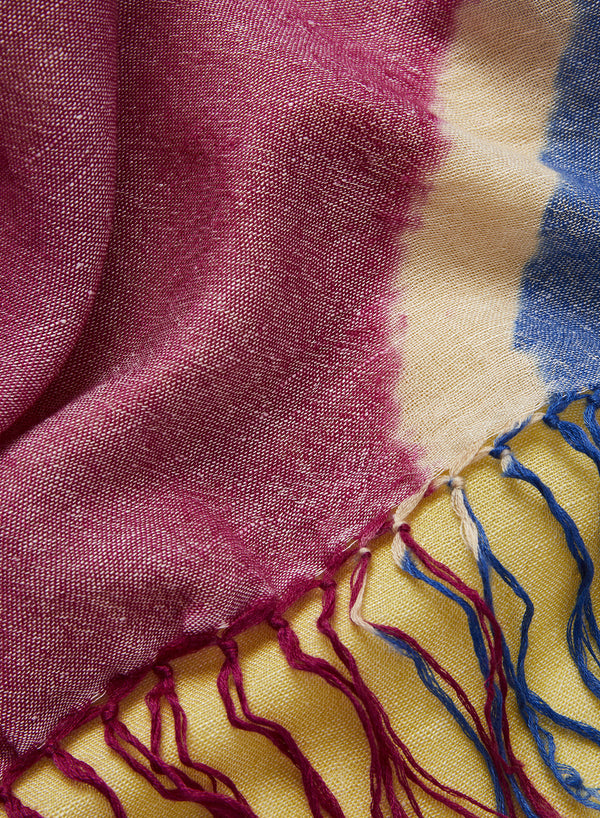 JANE CARR 230180-7310 230178-7310 The Stripe Kaftan - Cashmere - Linen - Bunting - Detail