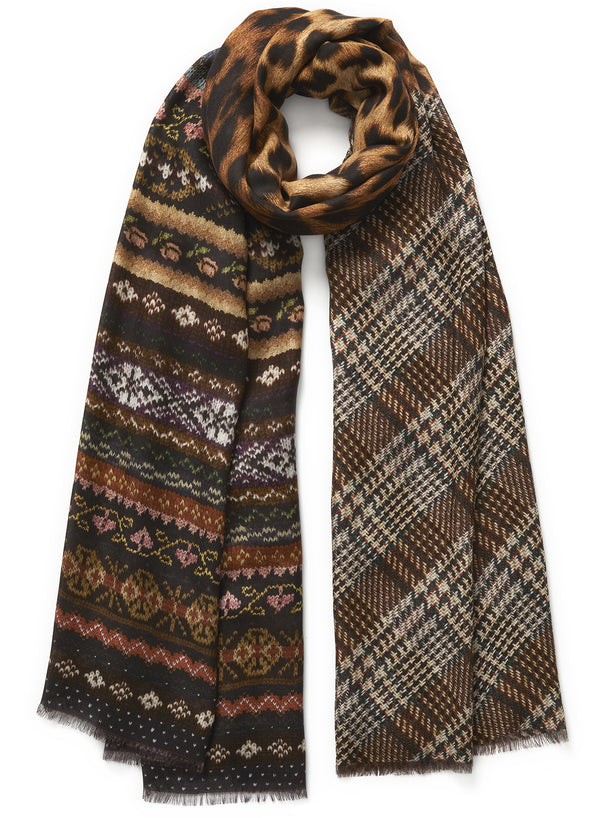 JANE CARR 230311-1112 The Piper Wrap – Modal - Cashmere – col. Buck – tied