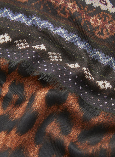 JANE CARR 230311-1120 The Piper Wrap – Modal - Cashmere – col. Ganache – detail