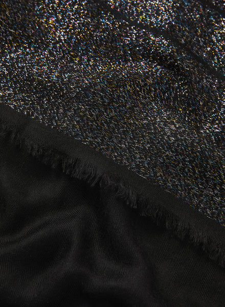 JANE CARR 230318-6206 The Tango Scarf – Cashmere - Lurex – col. Black – Multi – detail