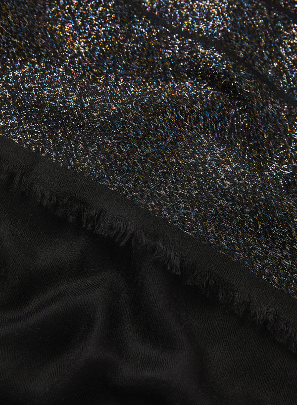 JANE CARR 230318-6206 The Tango Scarf – Cashmere - Lurex – col. Black – Multi – detail