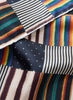JANE CARR - THE TRICOT PETIT FOULARD - Navy and red multicolour printed silk twill scarf - detail