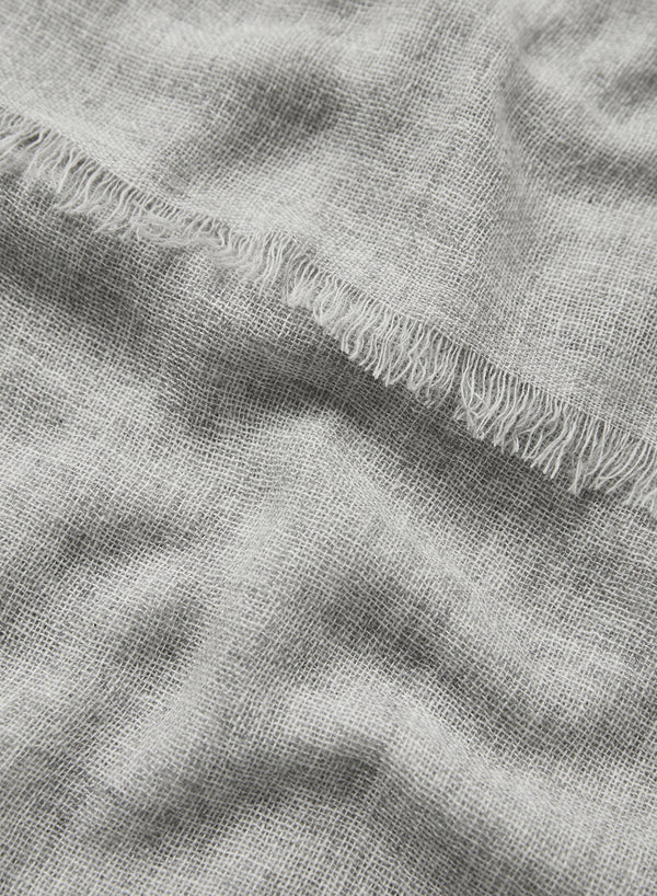 JANE CARR 230372-0830 The Fray Scarf – Cashmere – col. Mist – detail