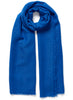 JANE CARR, THE COSMOS SCARF - Royal blue cashmere scarf with blue Lurex - tied