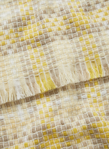 JANE CARR 230373-6129 The Plaid Scarf – Wool - Cashmere – col. Mimosa – detail