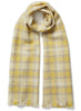 JANE CARR 230373-6129 The Plaid Scarf – Wool - Cashmere – col. Mimosa – tied