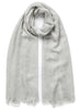 THE CRYSTAL WRAP - Pale grey melange cashmere wrap with Swarovski crystals - tied