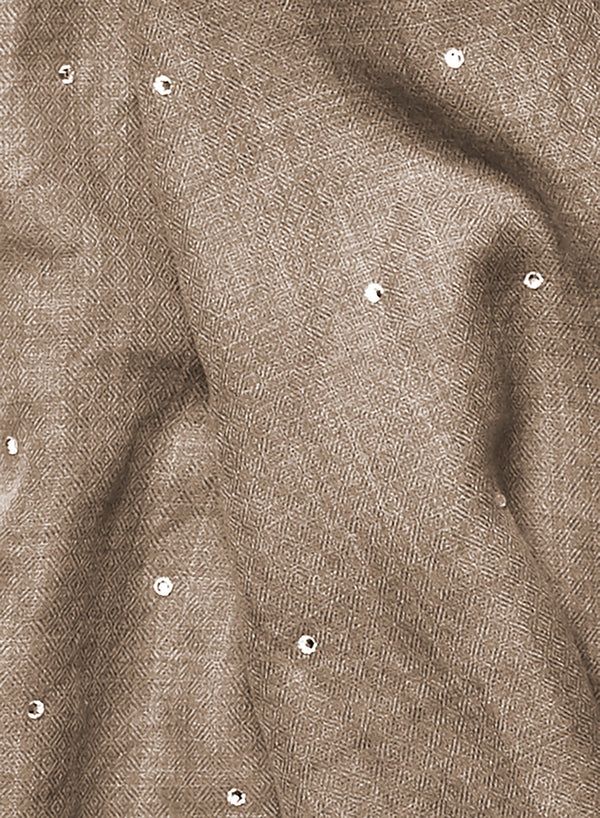 The Crystal Wrap In Cashmere And Swarovski Crystals, Taupe - JANECARR