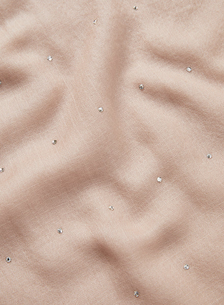 JANE CARR 240118-4307 – The Crystal Wrap – Cashmere – Swarovski Crystals – Col. Conch - Detail