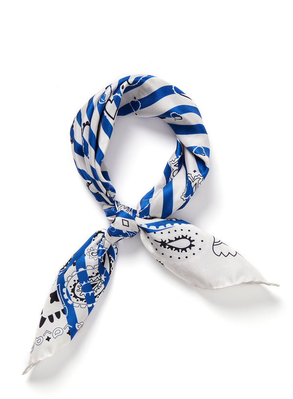 JANE CARR 240146-0203 – The Breton Neckerchief – Silk Twill – Col. Boy - Tied