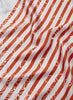 THE BRETON NECKERCHIEF - Red and off white printed silk twill scarf - detail