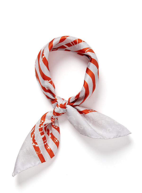 JANE CARR 240146-0204 – The Breton Neckerchief – Silk Twill – Col. Candy - Tied